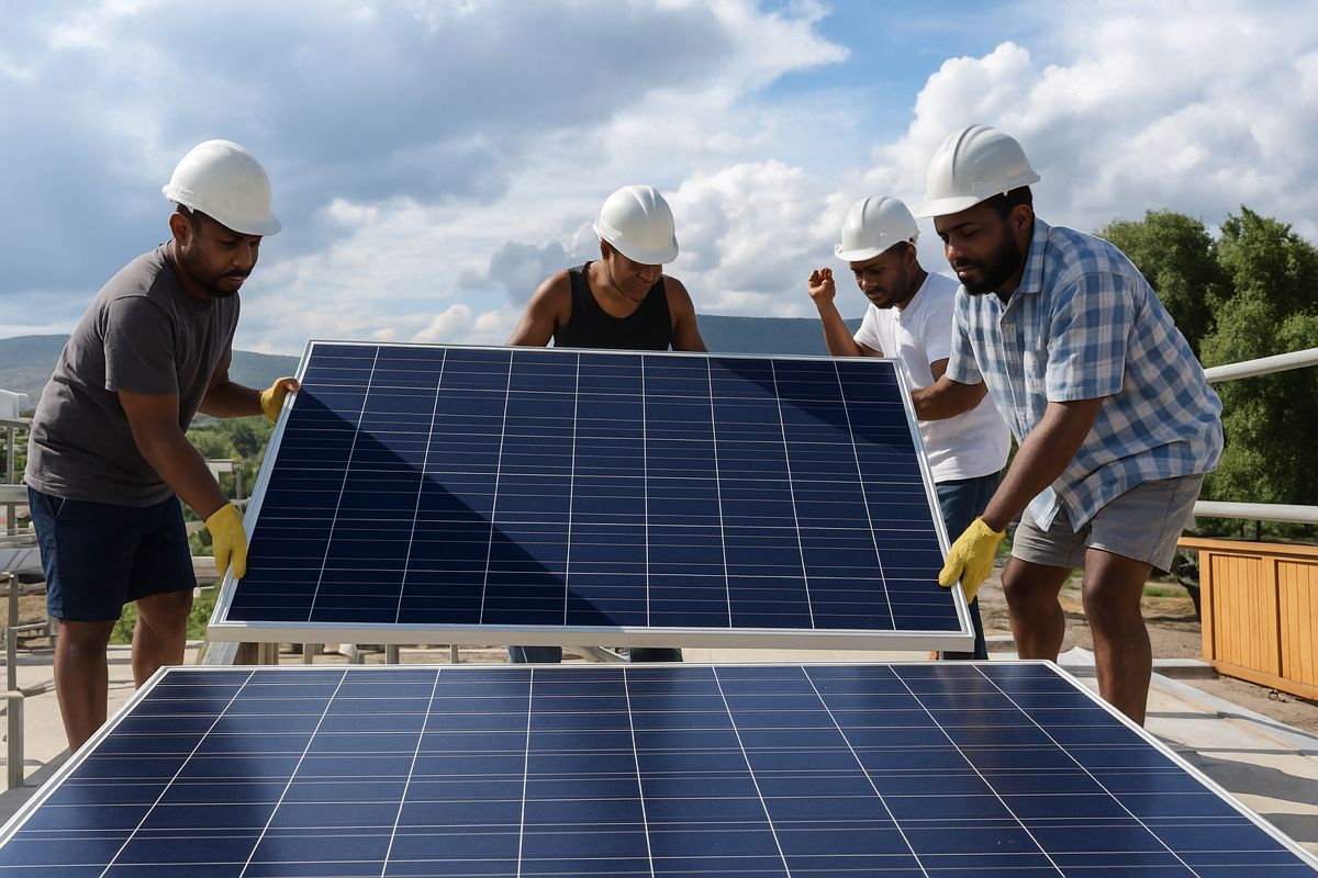 Simmytrified Staff Install Solar