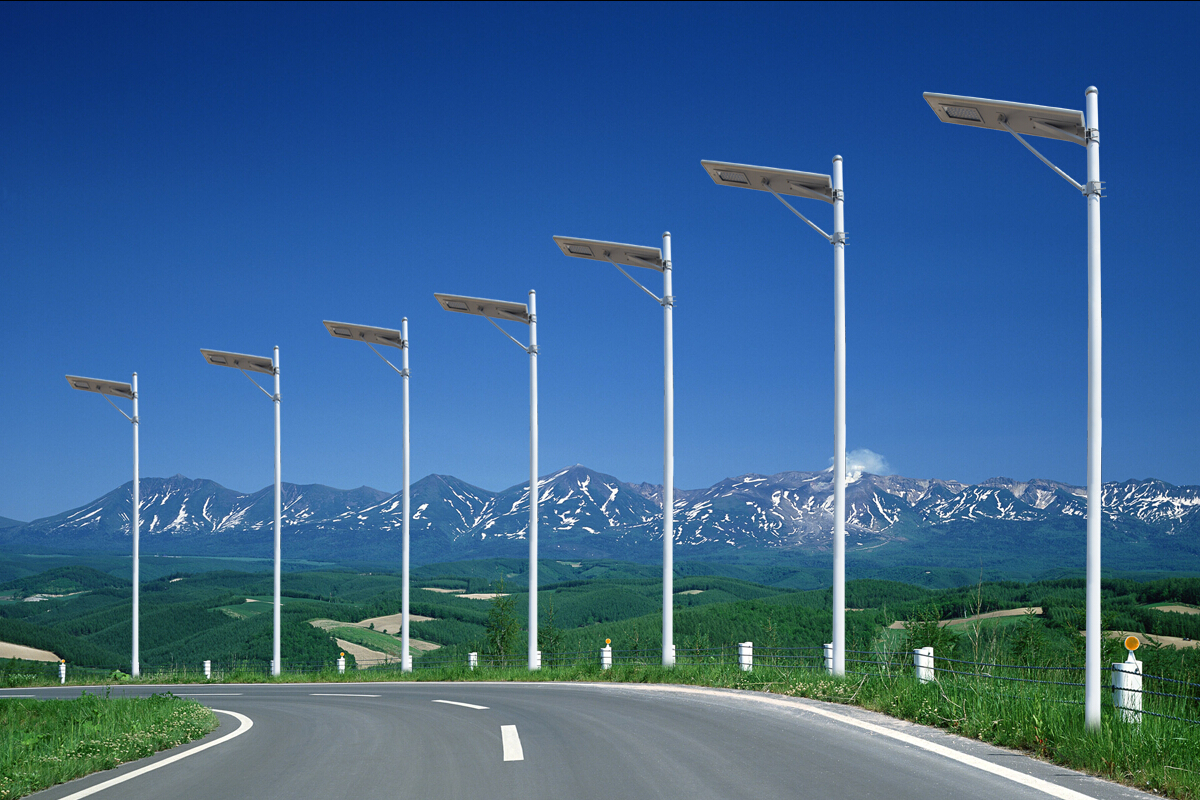 Solar Street Light With Pole and Battery